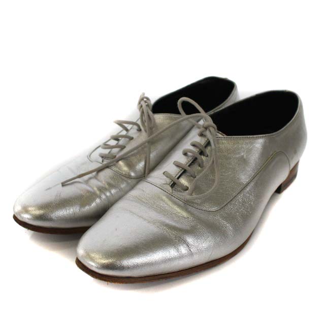 サンローラン パリ Saint Laurent Paris ドレスシューズ レースアップシューズ イタリア製 36 23cm シルバー St D レディース 081 ベクトルパーク