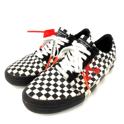 オフホワイト Off White Vulc Low Top Sneaker チェッカー スニーカー ローカット シューズ 44 27 5cm 黒 ブラック 白 ホワイト Dk D メンズ 081 ベクトルパーク