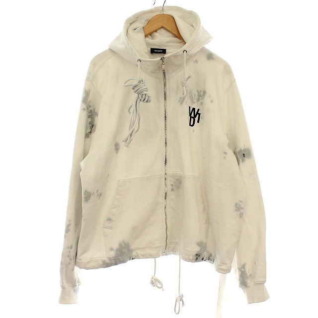 ウェルダン We11done スウェット パーカー タイダイ ネックレス テディ M 白 ホワイト G メンズ 081 ベクトルパーク