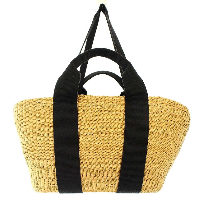 ムーニュ Muun かごバッグ バスケット 2way トートバッグ 巾着袋つき ベージュ 黒 ブラック G レディース 081 ベクトルパーク