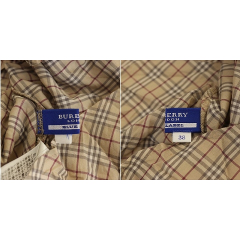 BURBERRY BLUE LABEL✨ノバチェック パフ ブラウス コットン BURBERRY