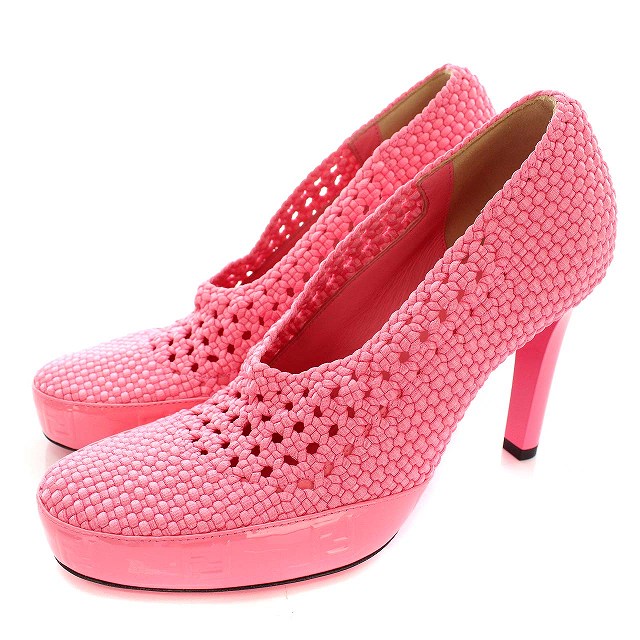 フェンディ FENDI 21SS パンプス REFLECTION メッシュ 編み ズッカ柄  