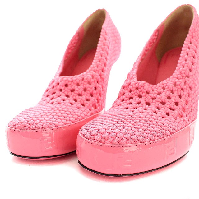 フェンディ FENDI 21SS パンプス REFLECTION メッシュ 編み ズッカ柄  