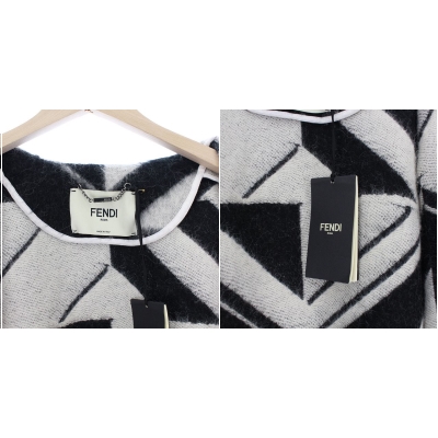 フェンディ FENDI 16AW ラムファー アルパカ ジオメトリック