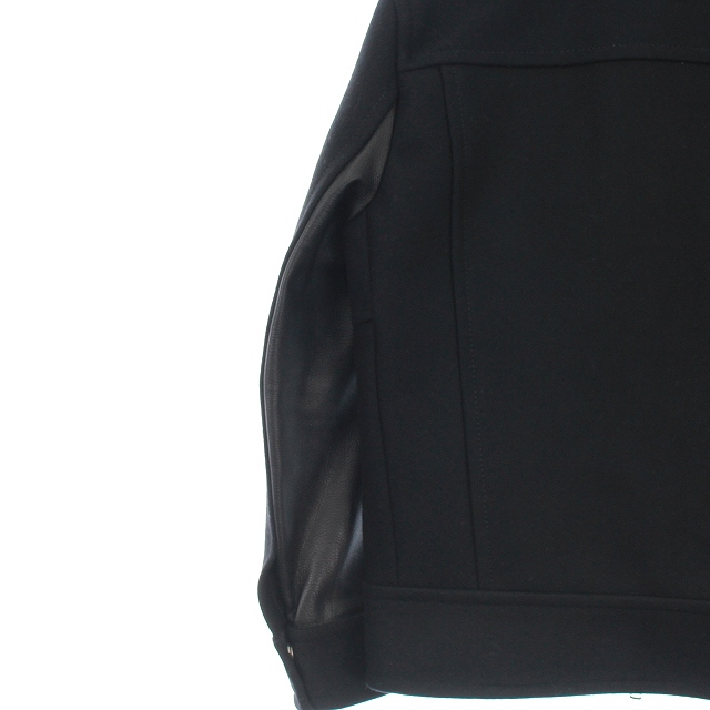 グッチ GUCCI メルトンウール 袖レザー切替 ブルゾン ジャケット  