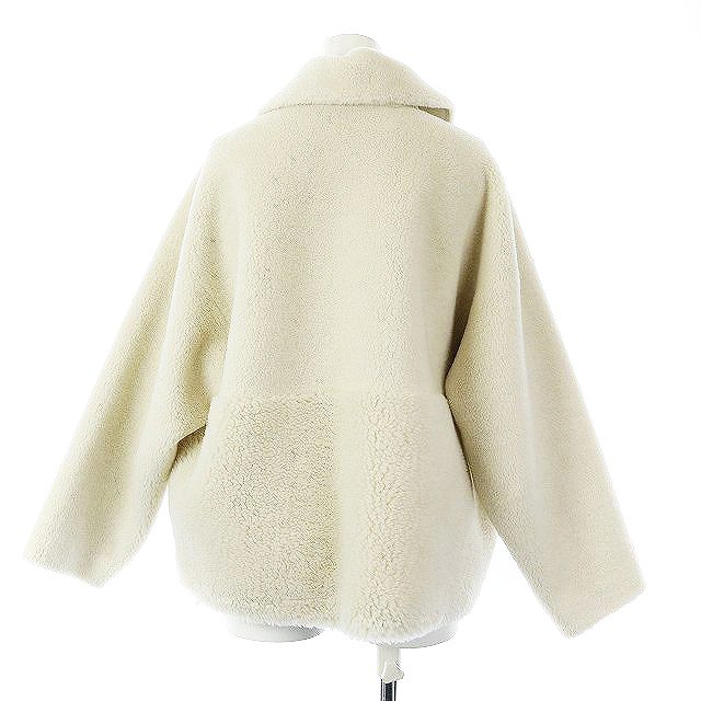 【美品】yori もふボアコート　オフホワイト 36 yori もふボアコート オフホワイト 36