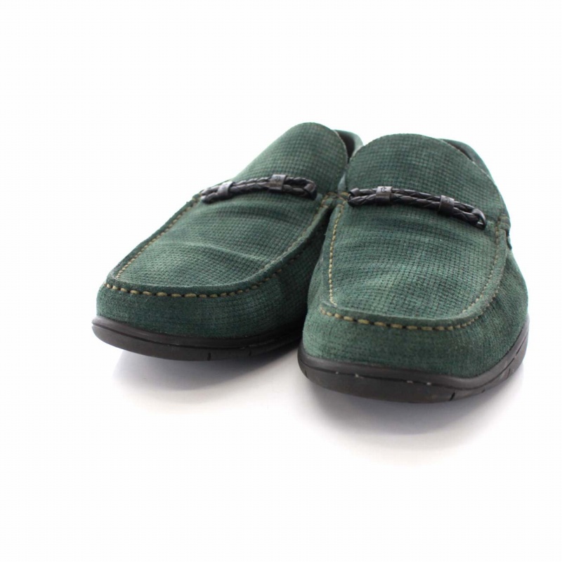 一部予約販売 ア テストーニ A Testoni 緑 26 5cm ドレスシューズ ローファー 靴 シューズ