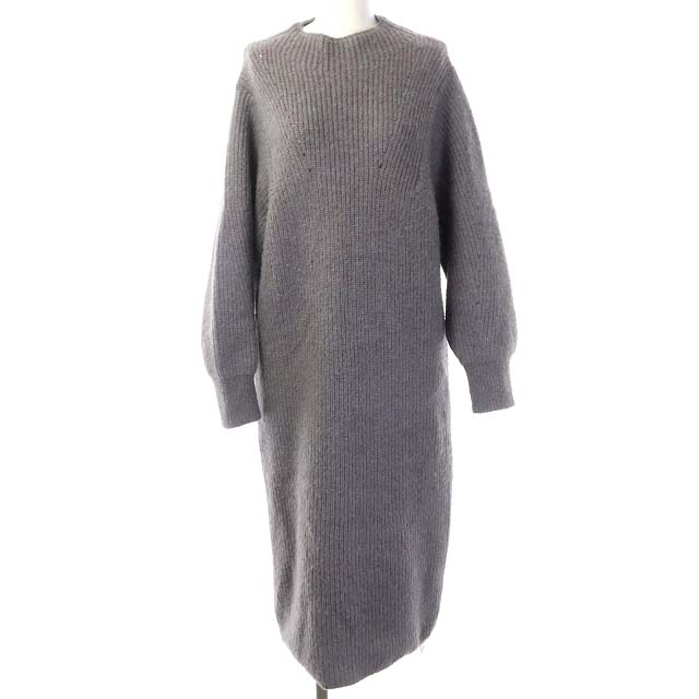 プラステ Plst ワンピース ニット ロング ウール混 M グレー Iw レディース 081 ベクトルパーク