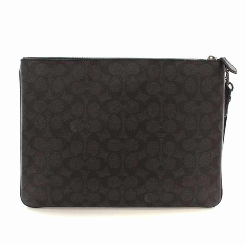 コーチ Coach クラッチバッグ シグネチャー セカンド パーティ スター 738 鞄 黒 ブラック Dk メンズ レディース 081 ベクトルパーク