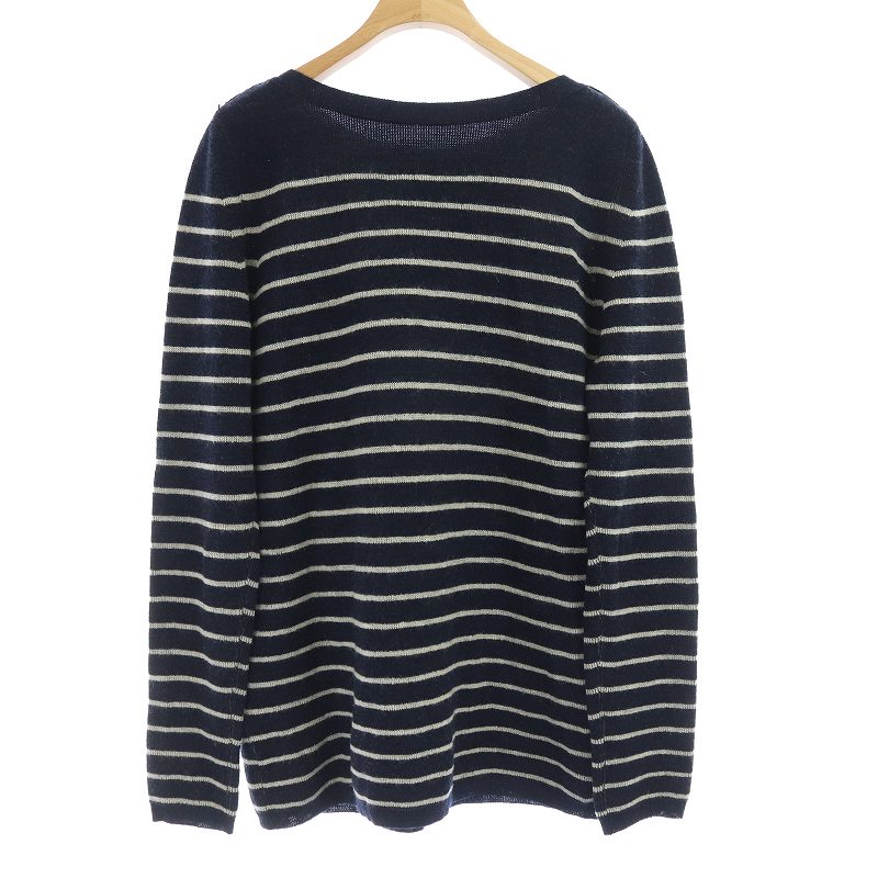 サカイ Sacai 長袖 ニット セーター ボーダー ボートネック モヘヤ混 1 S 紺 白 ネイビー ホワイト Kh メンズ 081 ベクトルパーク