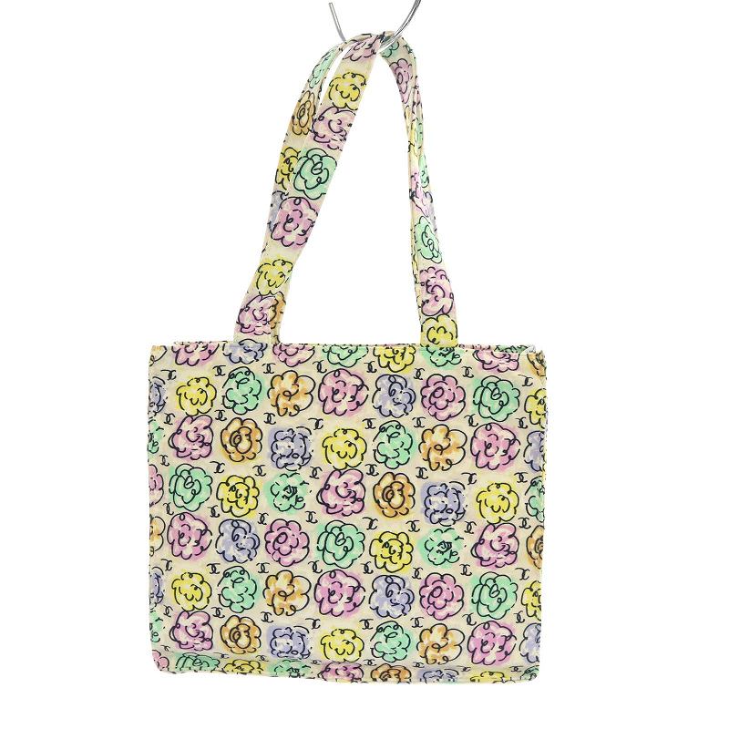 名入れ無料 シャネル レディース Oh Kh 5番台 マルチカラー ハンドバッグ トートバッグ ココマーク カメリア 手書き Chanel ハンドバッグ Cavedo Fernandez Com