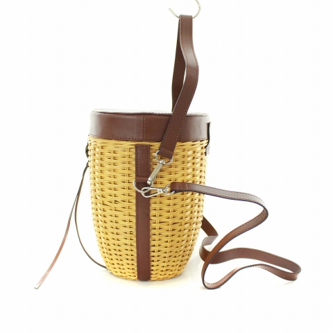 ロルナ Lorna かごバッグ ハンドバッグ ショルダーバッグ 2way バケツ型 ラタン レザー 茶 ブラウン ベージュ Yt レディース 081 ベクトルパーク
