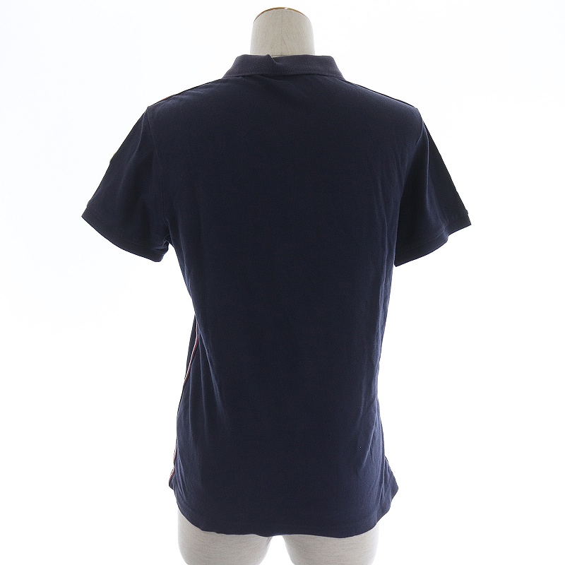 モンクレール　ネイビー ポロシャツ 赤い襟 Moncler ネイビー レッド 襟 ポロシャツ