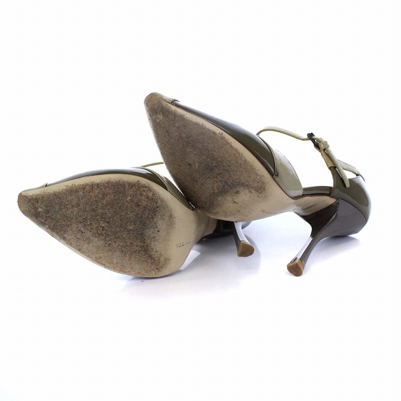 BOTTEGA VENETA レディース エナメル オープントゥ ヒール 36 BOTTEGA VENETA レディース エナメル オープントゥ ヒール 36