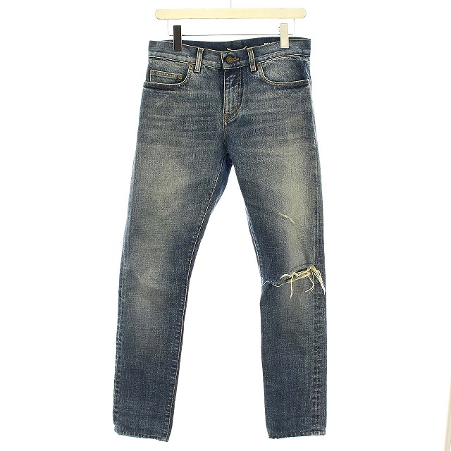 サンローラン パリ SAINT LAURENT PARIS 2016年 デニムパンツ 420244 エディ期 ダメージ加工 クラッシュ 29 青 ブルー /☆G メンズ 081-102201240007 | ベクトルパーク サンローラン パリ SAINT LAURENT PARIS 2016年 デニムパンツ 420244 エディ期 ダメージ加工 クラッシュ 29 青 ブルー /☆G メンズ 081-102201240007 | ベクトルパーク