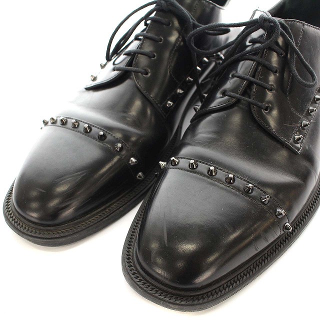 ジミーチュウ JIMMY CHOO スタッズ ドレスシューズ レザー シューズ 革靴 42 27cm 黒 ブラック /☆G メンズ ジミーチュウ JIMMY CHOO スタッズ ドレスシューズ レザー シューズ 革靴 42 27cm 黒 ブラック /☆G メンズ