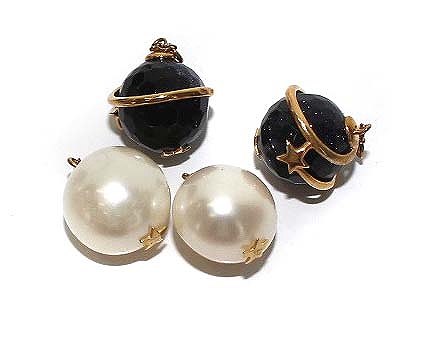 スタージュエリー Star Jewelry 14クリスマス限定 Changing Space ピアス K10 淡水パール ストーン 2way 付替可能 ゴールド 紺 ネイビー Tk レディース 081 ベクトルパーク