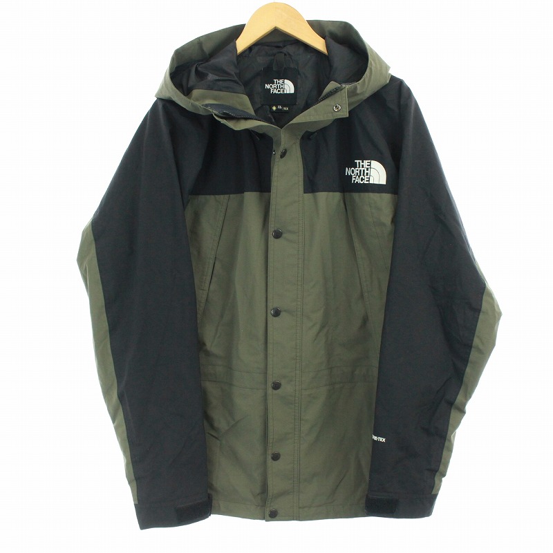 最大12 Offクーポン マウンテンパーカー マウンテンライトジャケット Face North The ザノースフェイス ゴアテックス メンズ Kh Np114 黒 ブラック カーキ Xl ナイロン バイカラー ジャケット 上着