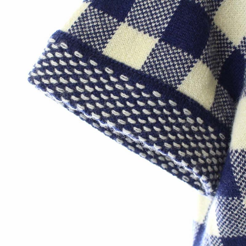 シャネル CHANEL 半袖 ニット カットソー チェック ボートネック