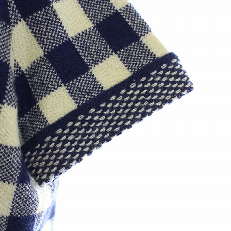 シャネル CHANEL 半袖 ニット カットソー チェック ボートネック ココ 