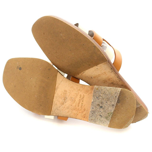 エルメス HERMES 20SS サンダル Amore アモーレ レザー フラット 36  