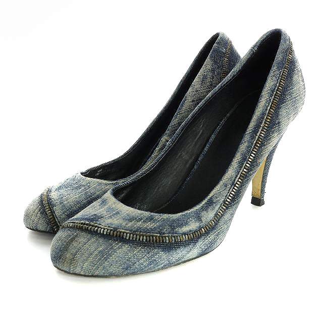 ディーゼル DIESEL パンプス シューズ ハイヒール デニム ラウンドトゥ  