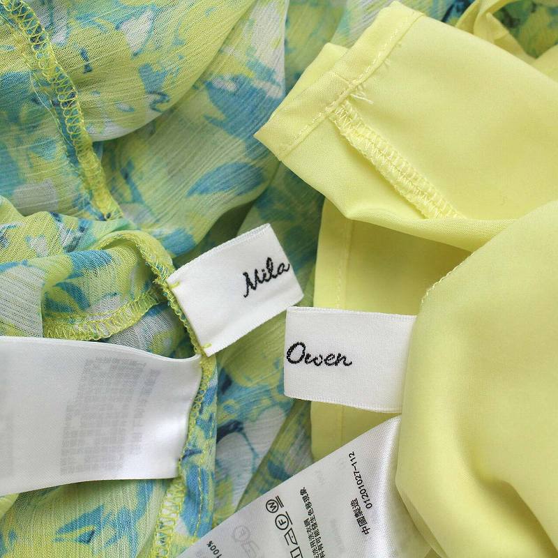 最終値下げ シフォンワンピース シアー ミラオーウェン ロング 青 黄色 1 花柄 マキシ ワンピース 最終値下げ シフォンワンピース シアー ミラオーウェン ロング 青 黄色 1 花柄 マキシ ワンピース