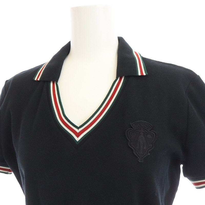 グッチ GUCCI シェリーライン 鹿の子ポロワンピース 半袖 ひざ丈