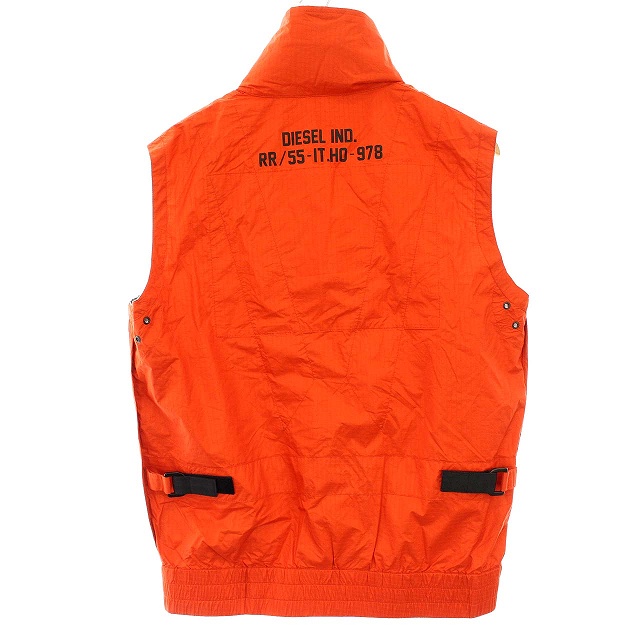 ディーゼル DIESEL ベスト ナイロン ジャケット S オレンジ /☆G 
