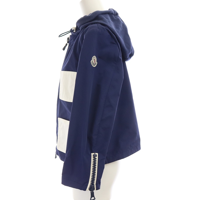 MONCLER フード付きジャケット ネイビー/ホワイト MONCLER】MONCLER VIZILLE JACKET（ヴィジール フード付きジャケット