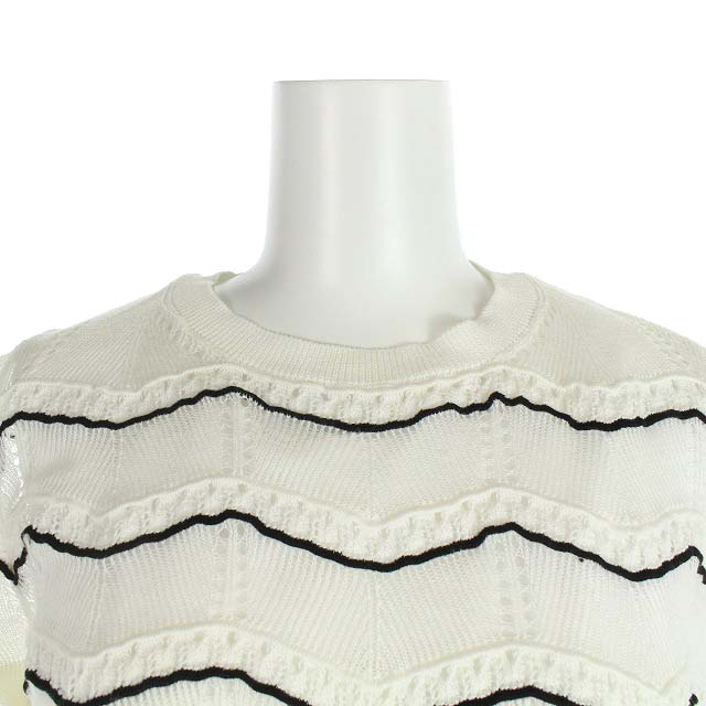 RED VALENTINO ホワイト 半袖 ニット RED VALENTINO - レッドバレンティノ RED VALENTINO ニットの