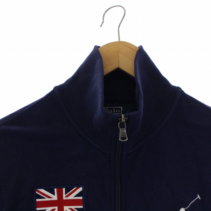 新品未使用☆ポロラルフローレン 紺 ジップアップジャケット 150 ロゴ刺繍 ポロ バイ ラルフローレン Polo by Ralph Lauren プルオーバー