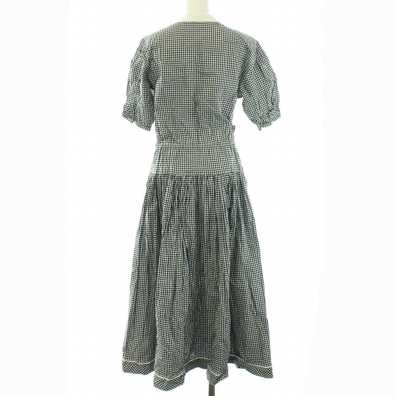 ピンクハウス Pink House ワンピース ロング 五分袖 ギンガムチェック 黒 ブラック 白 ホワイト Tk レディース 081 ベクトルパーク