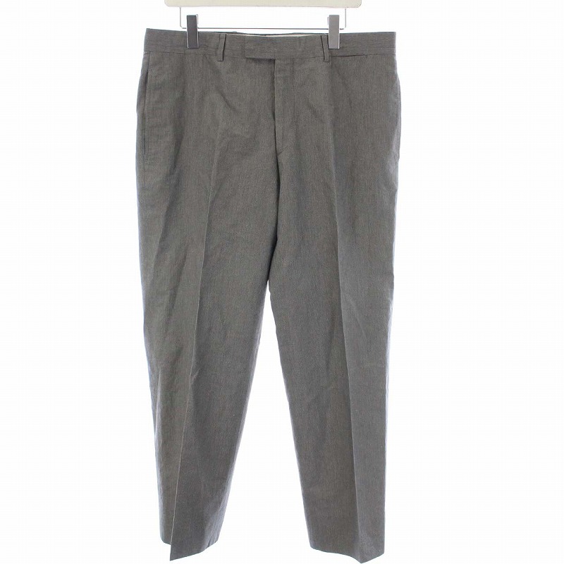 エルメス HERMES リネン混 パンツ スラックス ストレート 46 8/R M