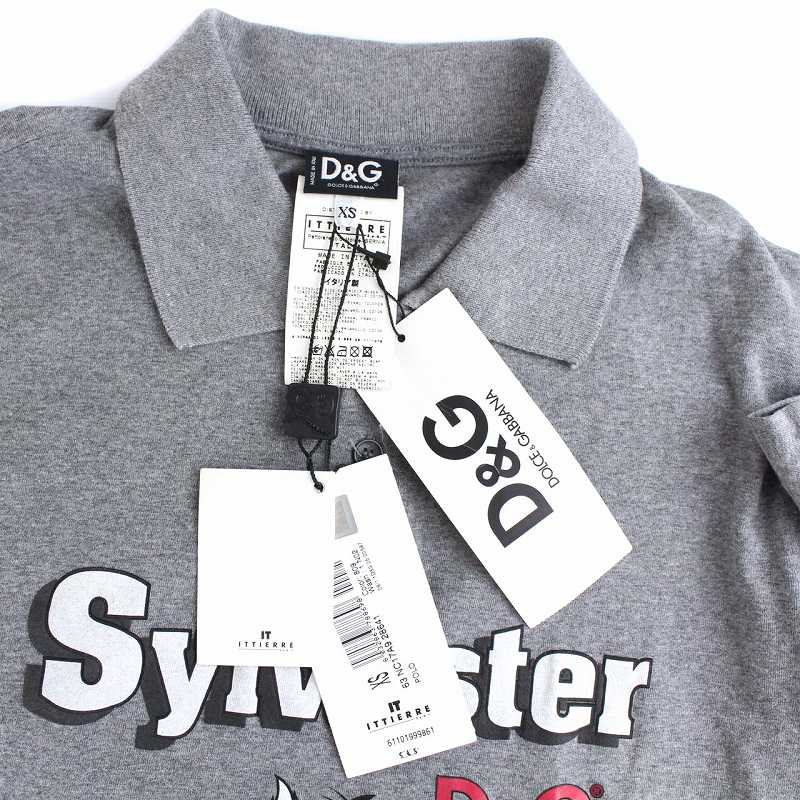 D&G Tweety Sylvester 半袖ポロシャツ 未使用品 ディー&ジー ドルガバ ドルチェ&ガッバーナ D&G