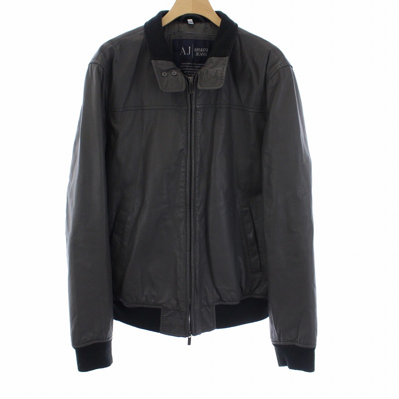アルマーニ ジーンズ ARMANI JEANS AJ 革ジャン レザージャケット 中綿 