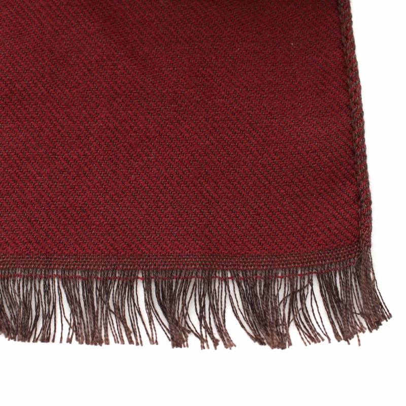 グッチ GUCCI ストール マフラー ウール シルク ロゴ バイカラー