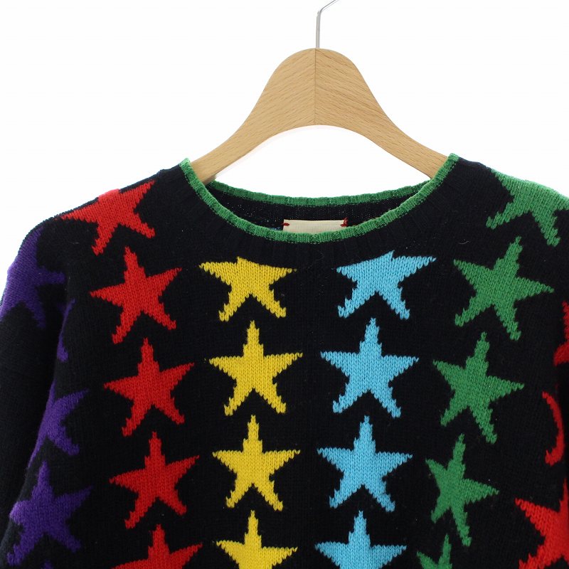 グッチ GUCCI 子供服 長袖 ニット セーター スター 星柄 クルーネック  