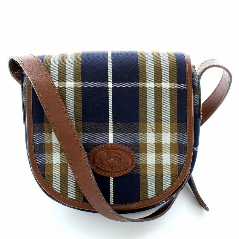 バーバリーズ Burberrys ショルダーバッグ ポシエット ノバチェック 紺  