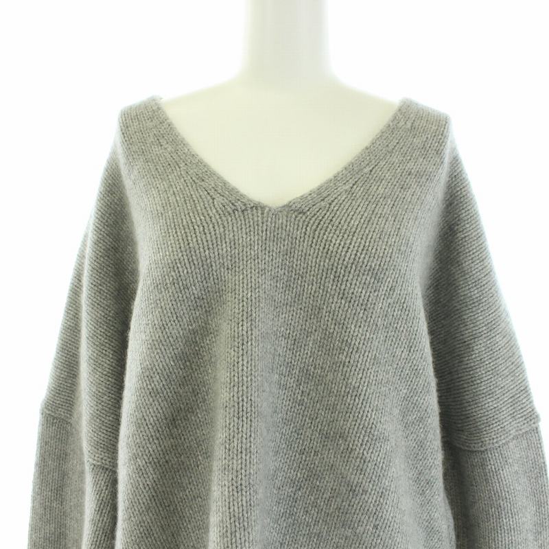 ドゥーズィエムクラス DEUXIEME CLASSE ULAN-KNIT ニット セーター 長袖 カシミヤ Vネック グレー /TK レディース