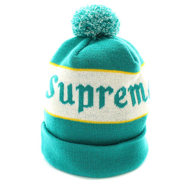 シュプリーム Supreme ニットキャップ ボンボン ニット帽 ワッチキャップ ビーニー 帽子 グリーン 緑 G メンズ 081 ベクトルパーク
