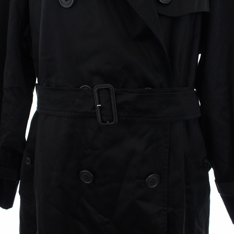 美品 BURBERRY　トレンチコート ノバチェック 大きいサイズ ベルト 黒 極美品】BURBERRY バーバリー 黒 トレンチコート ノバチェック ベルト
