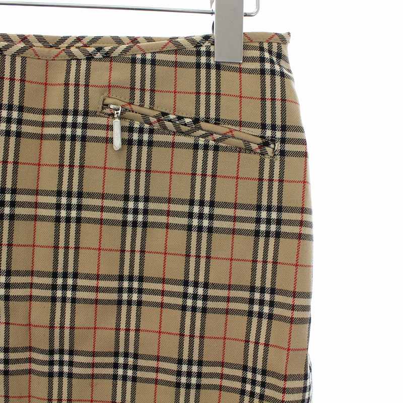 【美品】バーバリーブルーレーベル ミニスカート ウール ノバチェック 36 S 美品 バーバリーブルーレーベル ノバチェック ベルト 水色 ミニ
