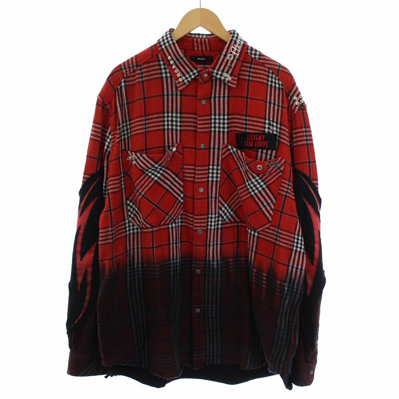 ディーゼル DIESEL GET LOST シャツ 長袖 グラデーション ヴィンテージ 