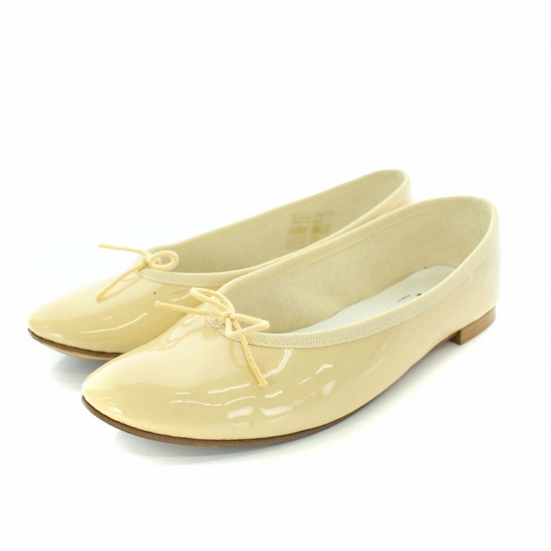 repetto レペット　エナメルバレエシューズ　はフラットシューズ　イエロー repetto レペット フラットシューズ 37.5 バレエ エナメル イエロー