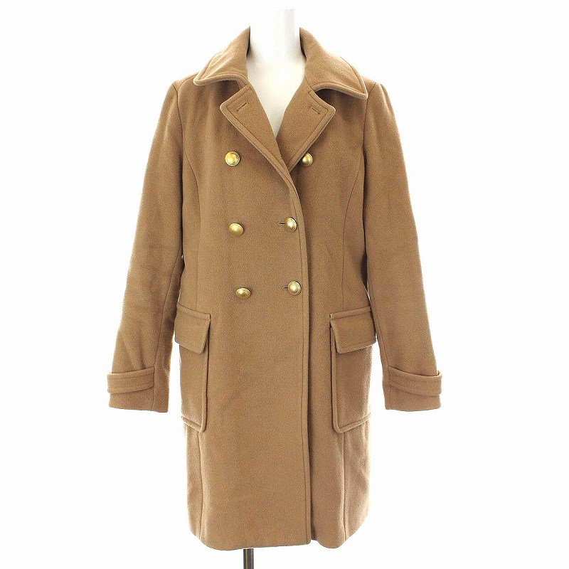 シップス Ships ポンテトルト Pontetorto Pコート ピーコート ウール ロング 金ボタン アウター M ベージュ Ym レディース 081 ベクトルパーク