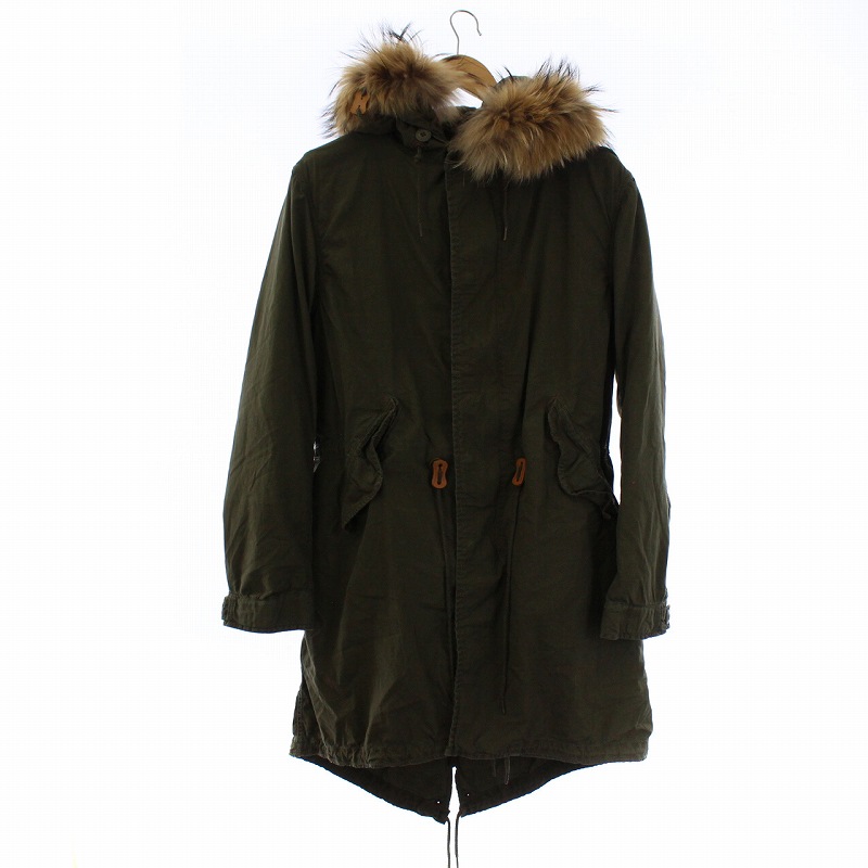 ゴア Goa フードモッズコート ロング ジップアップ ライナー付き ラクーンファー コットン S カーキ Bm メンズ 081 ベクトルパーク ゴア Goa フードモッズコート ロング ジップアップ ライナー付き ラクーンファー コットン S カーキ Bm メンズ 081 ベクトルパーク