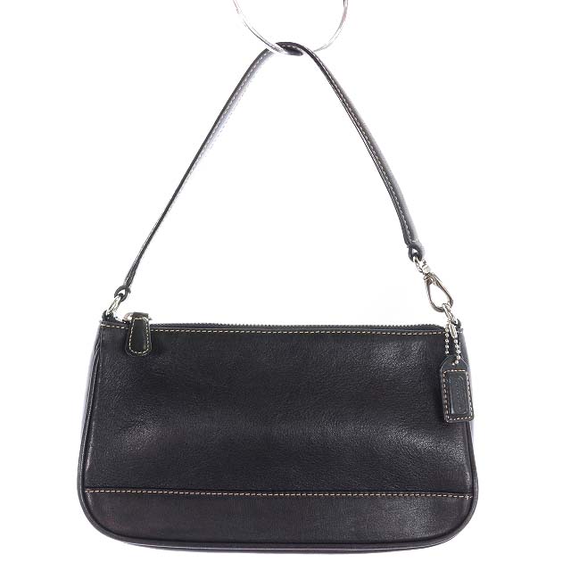 コーチ ハンプトンズ アクセサリーポーチ 7785 レザー 黒 レディース