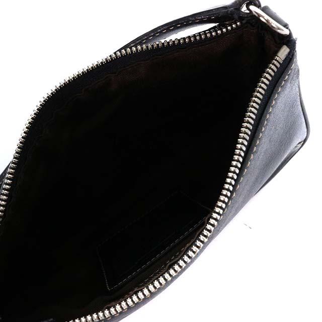 コーチ COACH ハンプトン レザー デミポーチ アクセサリーポーチ 黒