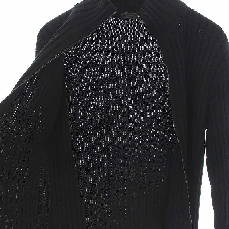 プラダ PRADA ドライバーズ ジップアップ ニット ジャケット リブ 長袖 